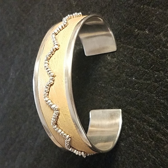 Chan Luu silver beaded & leather bracelet - Picture 1 of 8